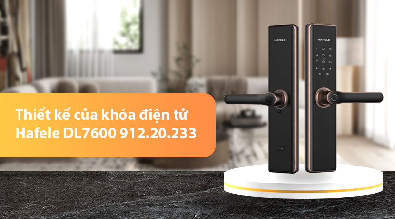 Thiết kế của khóa điện tử Hafele DL7600 912.20.233